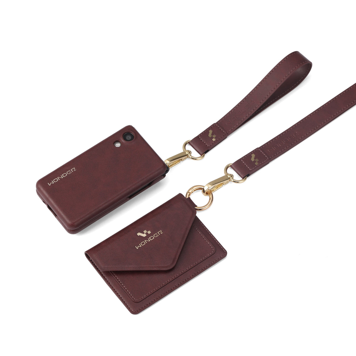 Wonder Phone Women's Leather Case Set - crossbody