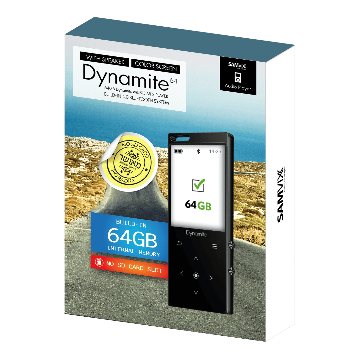 Samvix Dynamite 64 GB Kosher MP3 Player - No SD Slot