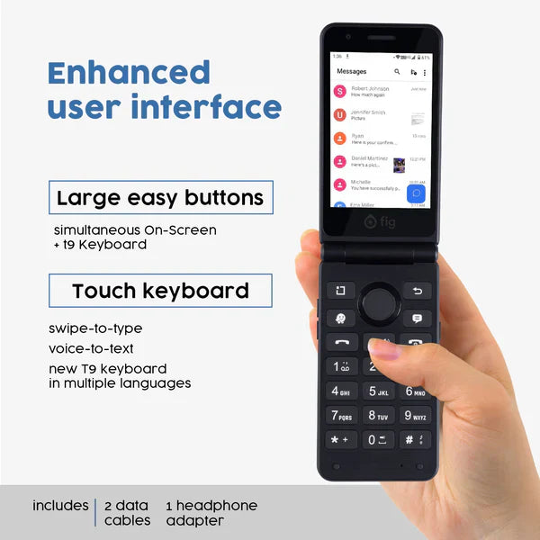FIG ll Pro Kosher Flip Phone With Touch Screen and a 20 MP Camera