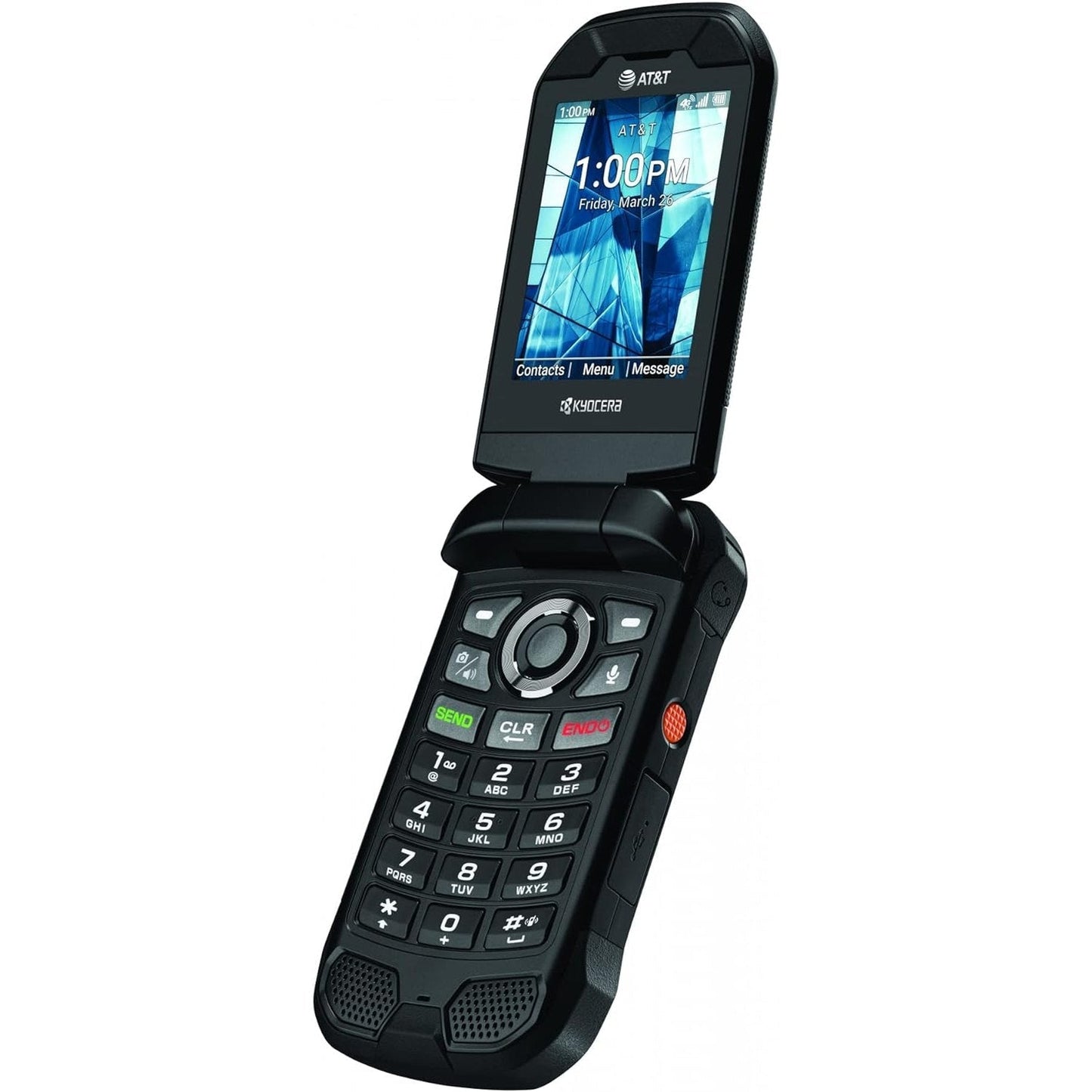 Kyocera E4830 DuraXE Epic AT&T/Unlocked 16GB Rugged LTE Rugged Flip Phone (Like New)