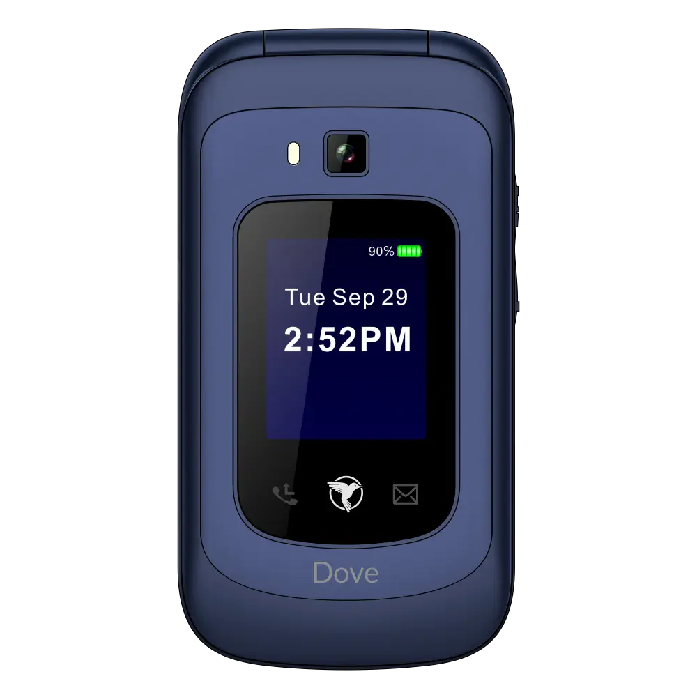 Sunbeam F1 Horizon Dove – Flip Dumb Phone with Touch Screen and Waze