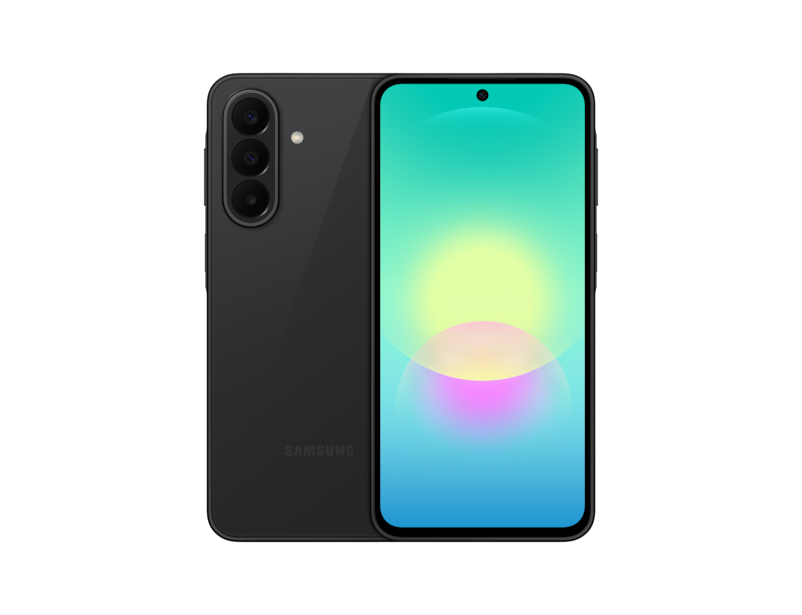 Samsung Galaxy A27 5G in Black, front and back views