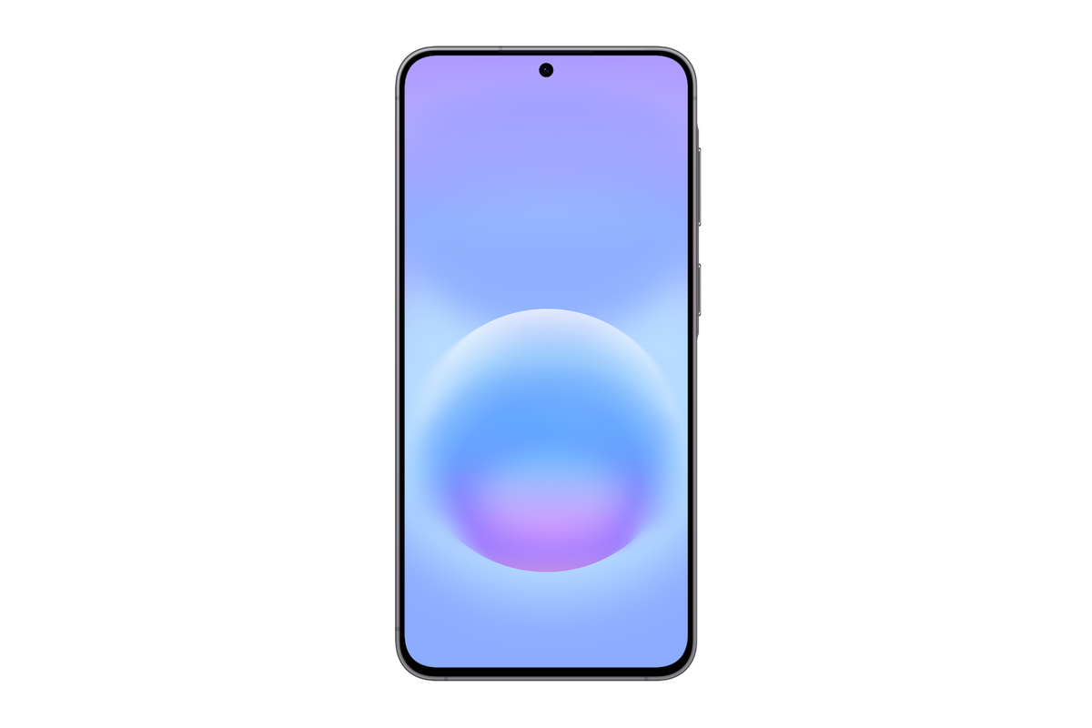 Samsung Galaxy A57 5G in Awesome Gray, front view, configured as a Grow Phone